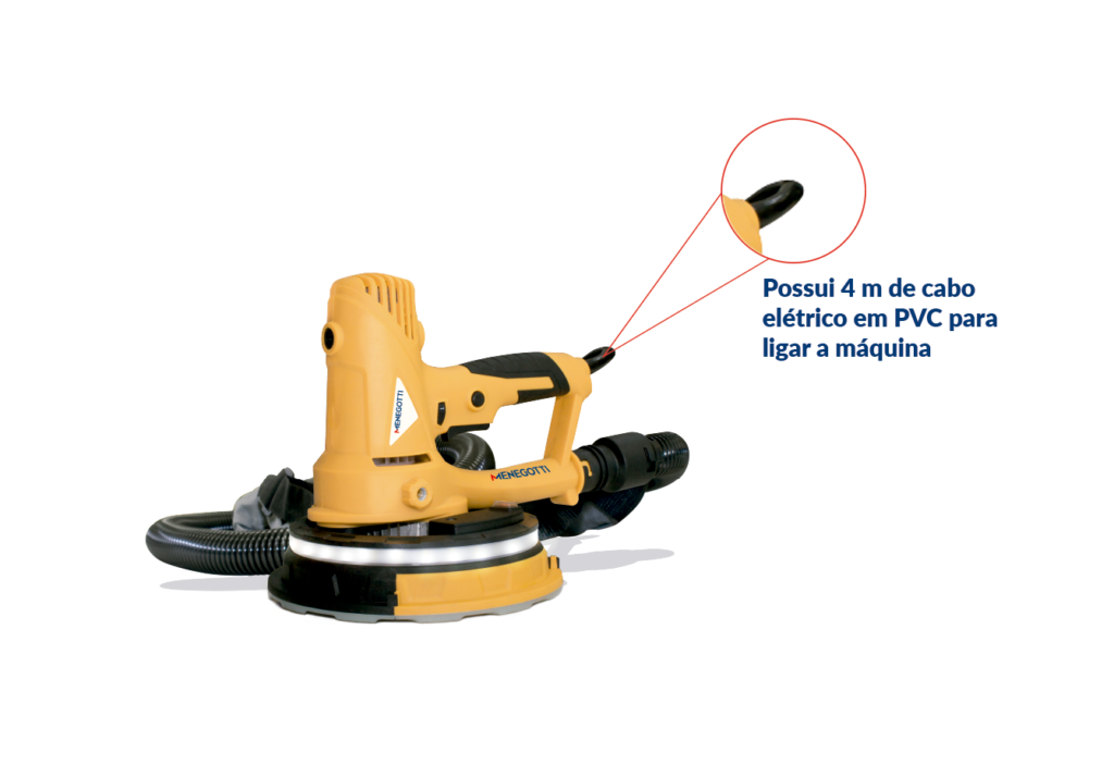 Lixadeira de Parede MLP 710 Led Mon. 220v 710w Menegotti