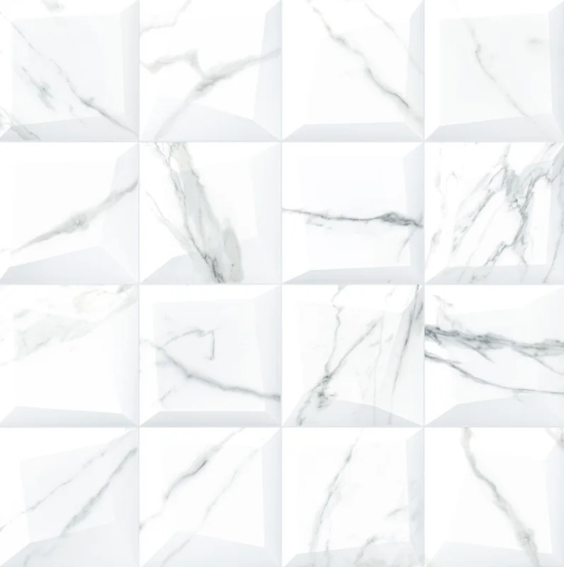 Porcelanato Acetinado 72x72cm Carrara 3D RXAR72726 Rox