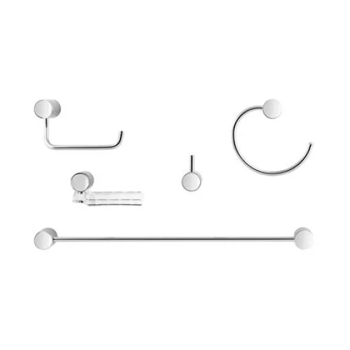 Kit Acessórios 5 peças Single Cromado