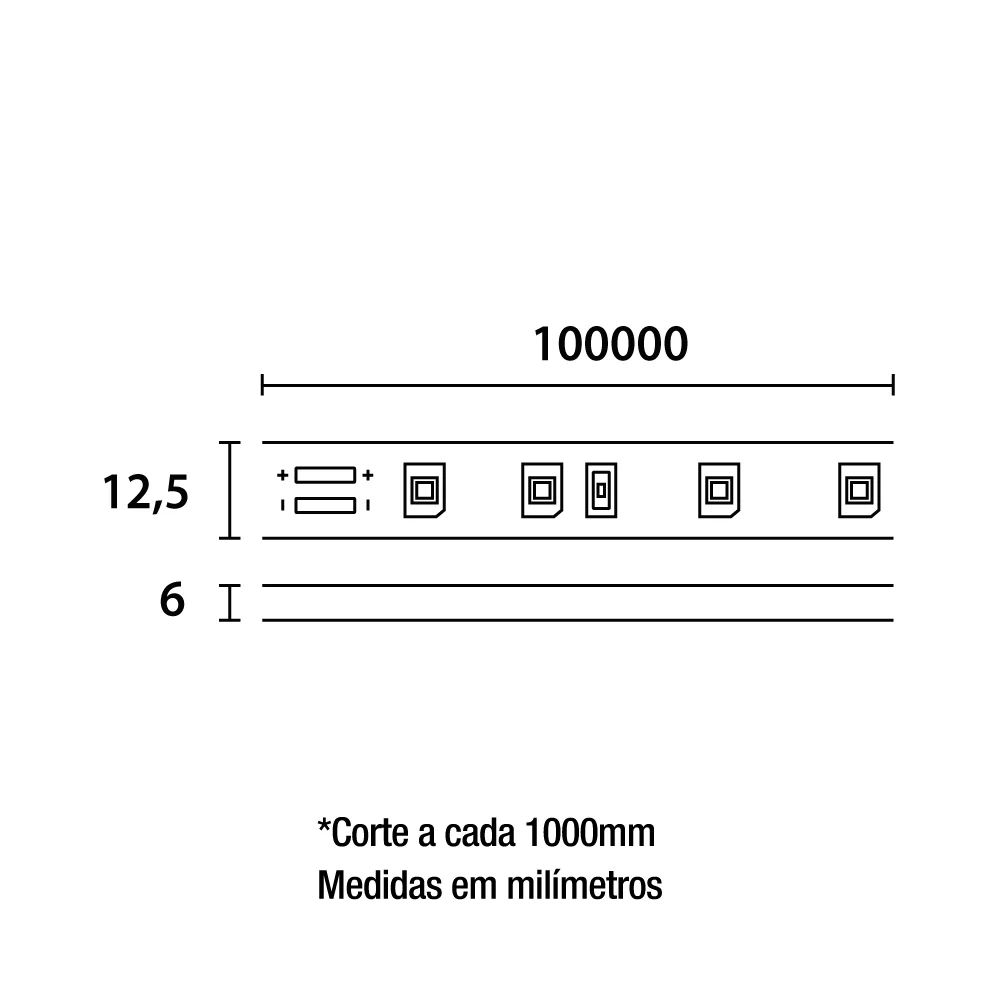 Fita Led 7W IP65 220v 2700k Amarela