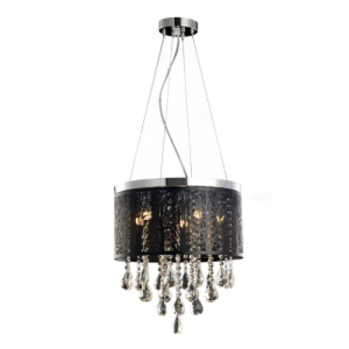 Lustre Duquesa Florestta 5xG9 Preto Fosco