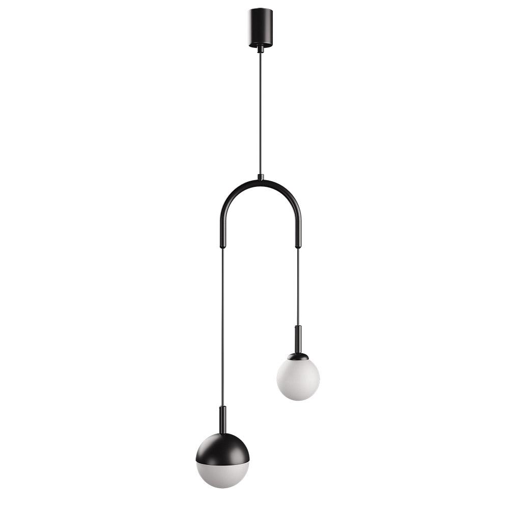 Pendente Macadamia Duplo 2xG9 Preto 88102308